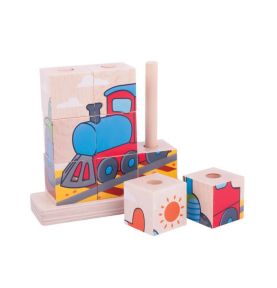 Klocki na kołeczki - pojazdy