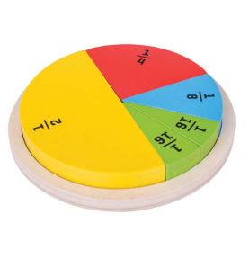 Drewniane pierwsze ułamki koło