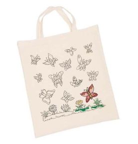 Torba bawełniana motylki
