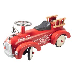 Auto do odpychania nóżkami - Jeździk Retro Straż pożarna Goki