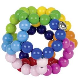 Grzechotka elastyczna piłka tęcza