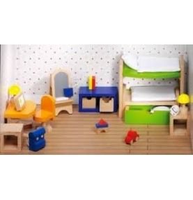 Wyposażenie domków - Pokój dziecięcy kolorowy