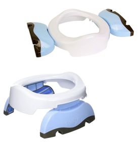 2w1 Potette Plus: Nocnik dla dziecka i nakładka na toaletę, biało-niebieski, Potette Plus