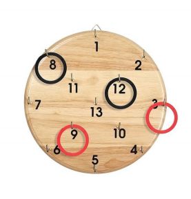 BS Toys, Drewniana tablica rzutki obręcze