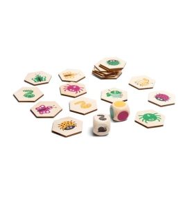 BS Toys, drewniana gra 4 w 1 Znajdź robaczka XL