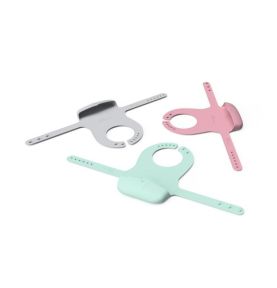 Śliniak silikonowy z kieszonką, szary, Everyday Baby