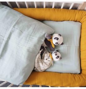 Muślinowa pościel 100 x 135 cm / 40 x 60 cm, miętowa, Kikadu