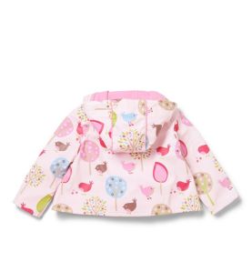 Płaszczyk przeciwdeszczowy rozm.2, Ptaszki, różowy, Penny Scallan