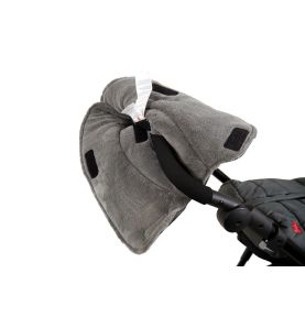 Mufki do wózka, ALASKA MELANGE, czarne, Kaiser