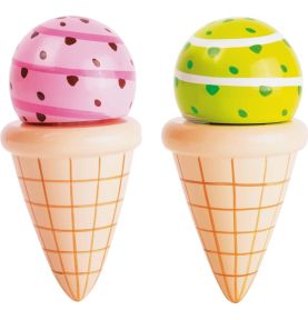 Drewniane lody rożek - 2 szt.