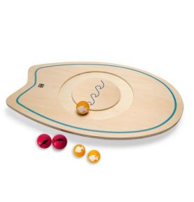 BS Toys, drewniana deska balansująca z kulkami XL (48 cm)