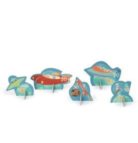 Scratch, Dmuchawka XL / 3 lotki przyssawki /  5 celów KOSMOS