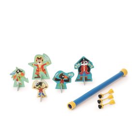 Scratch, Dmuchawka XL / 3 lotki przyssawki /  5 celów PIRACI