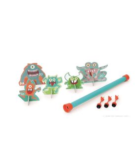 Scratch, Dmuchawka XL / 3 lotki przyssawki /  5 celów STWORKI