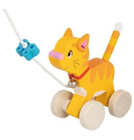 Drewniany kotek do ciągnięcia