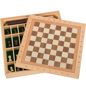 Szachy drewniane, gra warcaby, gra młynek GOKI