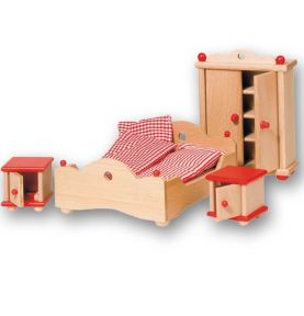 Wyposażenie domków - Sypialnia czerwona