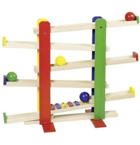 Zjeżdżalnia dla kulek z cymbałkami