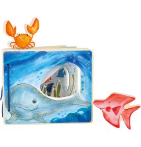 Drewniana książeczka dla niemowląt Podmorska Przygoda