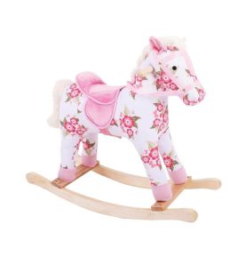 Koń na biegunach różowy dla dziewczynki