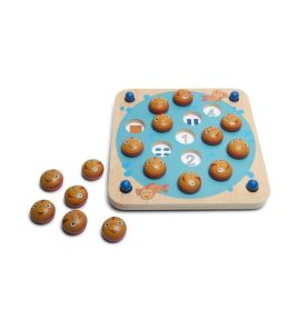 Drewniana gra pamięciowa memo - 8 wzorów