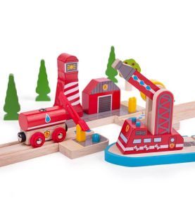 Port Strażacki do kolejek Bigjigs