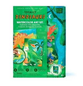 Zestaw artystyczny akwarele dinozaury