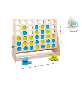 BS Toys, Gra 4 w Rzędzie Niebiesko-Zielone XL