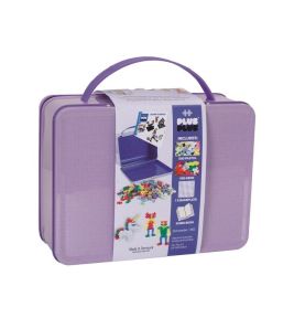 Plus-Plus, metalowa walizka Mini 600 HIT! (500Pastel+100Neon+płytka+książeczka)