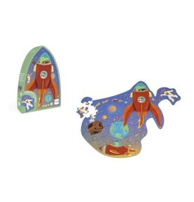 Scratch, Puzzle konturowe Rakieta i kosmos 60 elem.