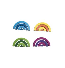 BS Toys, drewniana gra i układanka logiczna Tęcza klocki