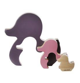 Drewniana układanka, Różowa, HEVEA