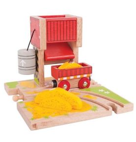 Załadownia piasku do kolejki drewnianej