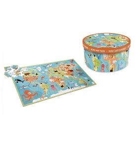 Scratch, Puzzle Mapa Świata i Zwierzęta