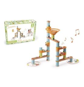 Bamboo Planet, Bambusowy kulodrom /tor kulkowy pastel 98 elem. z melodią