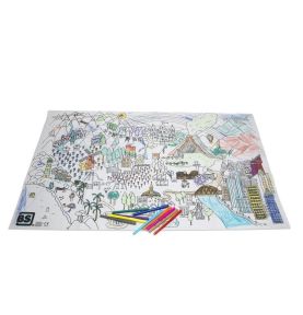 BS Toys, Kolorowanka materiałowa podłogowa XL (60 x 100 cm)