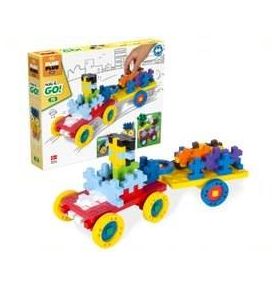 Plus-Plus BIG Basic - Make & GO! - 70 szt. Auto z przyczepą