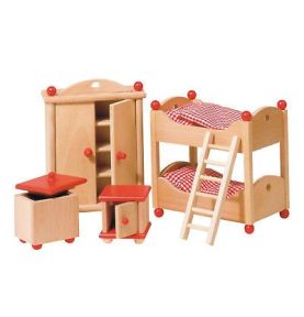 Wyposażenie domków - Pokój dziecięcy czerwony