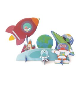 Scratch, Puzzle 2w1 -- 2D i 3D scenografia Kosmos