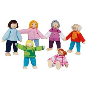 Elastyczne laleczki - nowoczesna rodzinka 6-osobowa